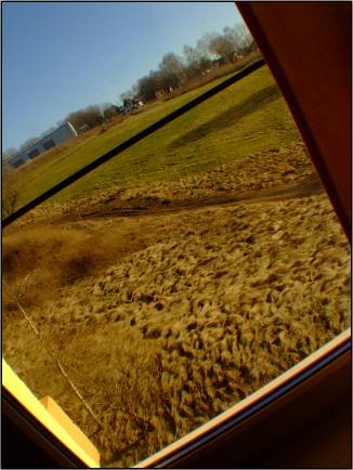 Der Ausblick aus dem Küchenfenster vom Block N in Ilmenau