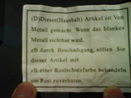 Ist von Metall gemacht