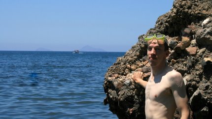 Der Meister in Badeuniform..