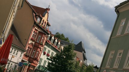 Blick durch die Fußgängerzone
