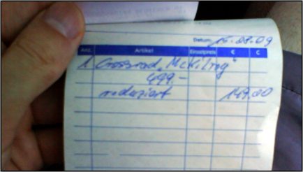 Kassenzettel mit 70 Prozent Megarabatt