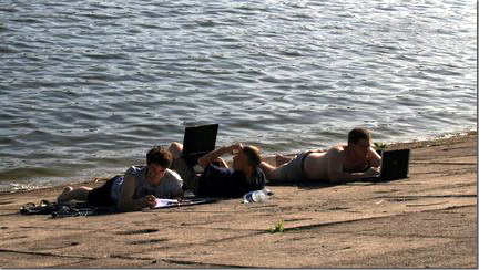 Studenten am "Strand"