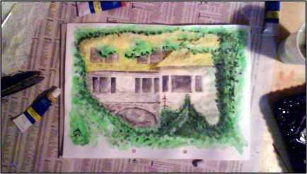 Mein Bürofensterausblick in Acryl