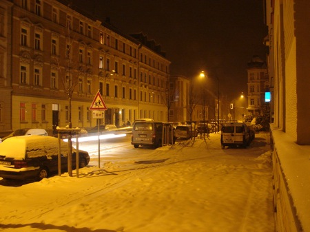 Auch nach rechts... alles voller Schnee.