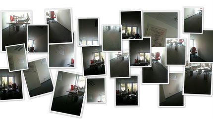 Ausgangsmaterial sind viele Bilder in alle Richtungen