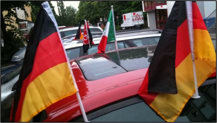 WM-Flaggen in Nürnberg